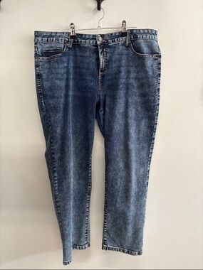 CLEO PETITES Women's Dark Blue Stretch Jeans